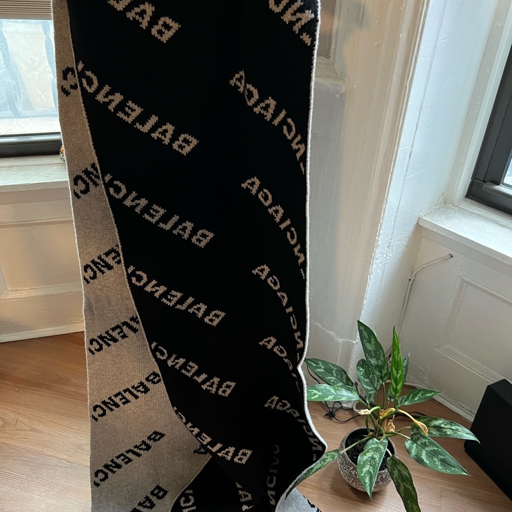 Balenciaga logo scarf